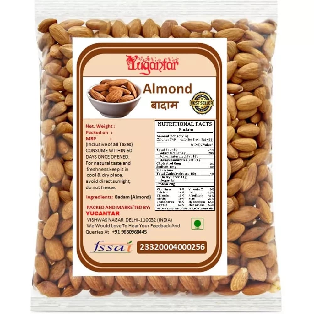 Buy Yugantar California Almonds Online - OLRAA Indian Snacks