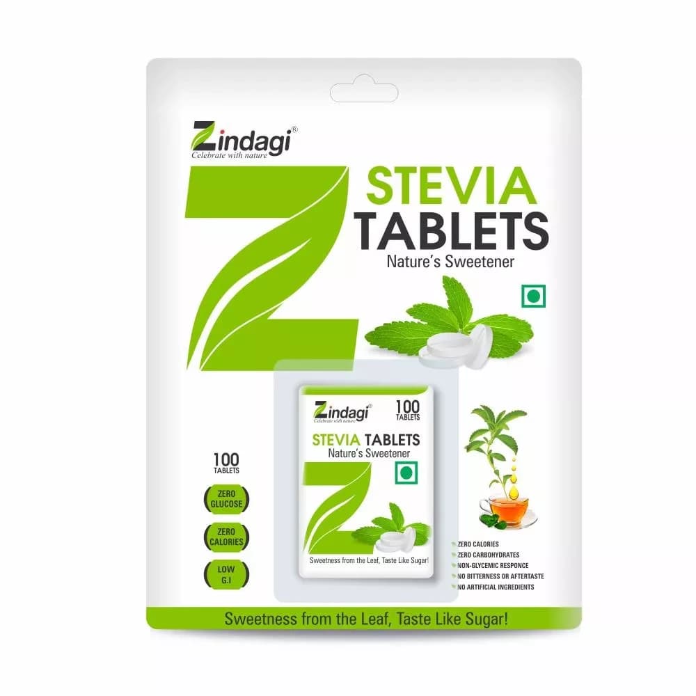 Buy Zindagi Stevia Tablets Online - OLRAA Indian Snacks