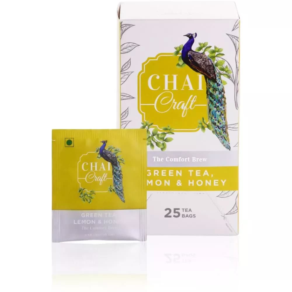 Chai Craft Green Tea, Lemon & Honey - - OLRAA Indian Snacks